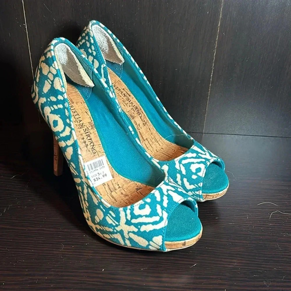 Christian Soriano Payless Peep Toe Heels size 5 1/2 - Picture 3 of 12